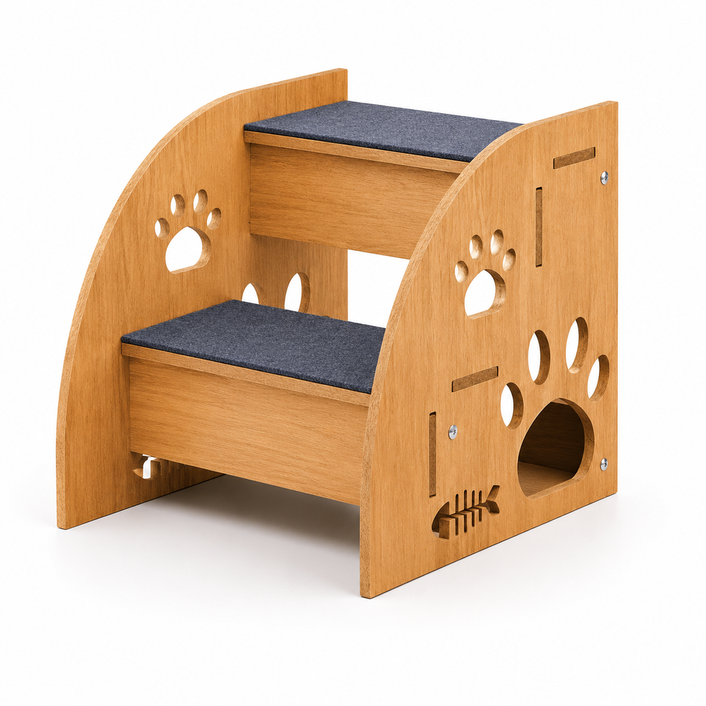 Wooden Non-Slip Auxiliary Dog Stairs