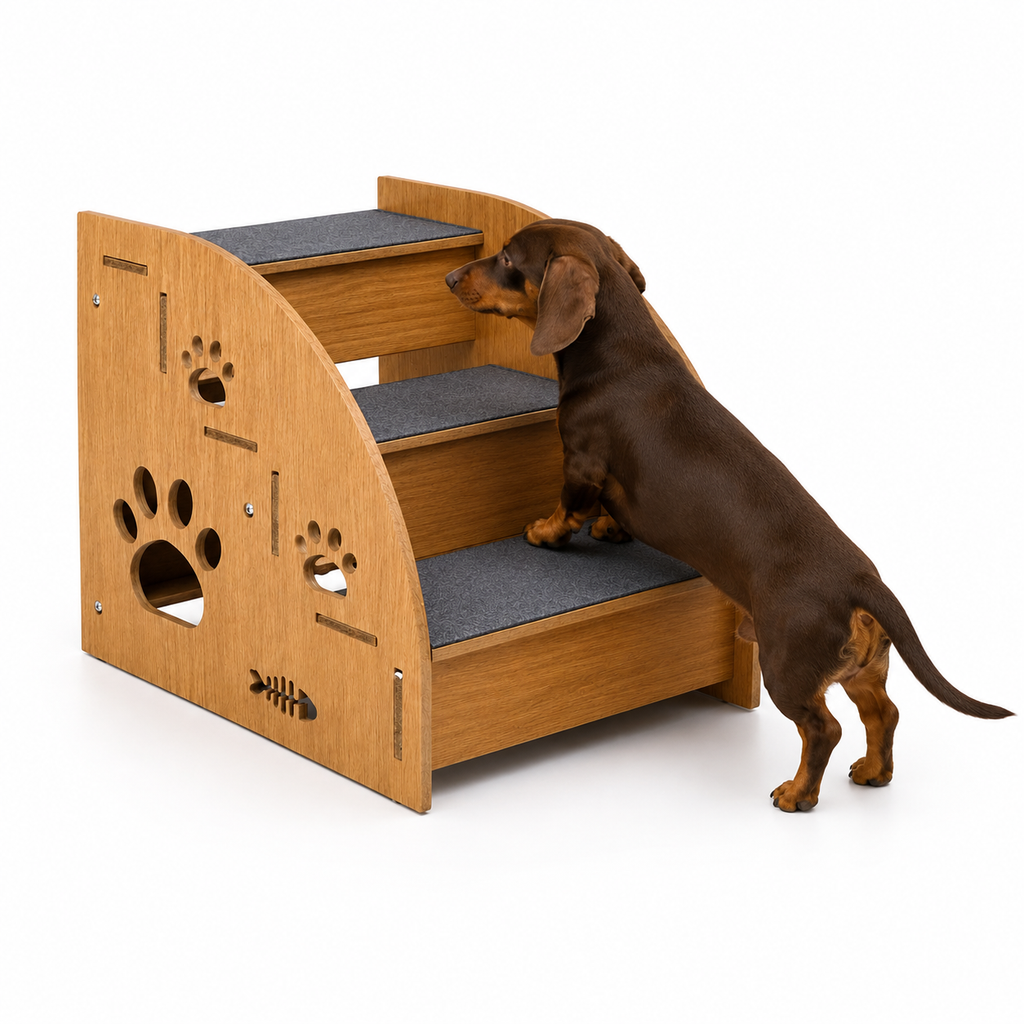 Wooden Non-Slip Auxiliary Dog Stairs